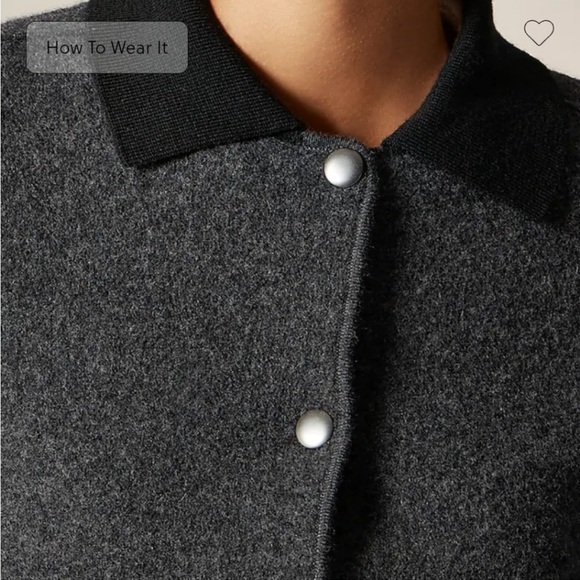 Jcrew Collection Barn Jacket Sweater Coat in Boiled Wool NWT - Picture 5 of 9